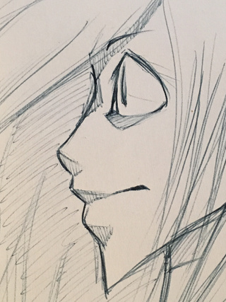 320x427 Sideface Drawings On Paigeeworld Pictures Of Sideface - Side Face Drawing