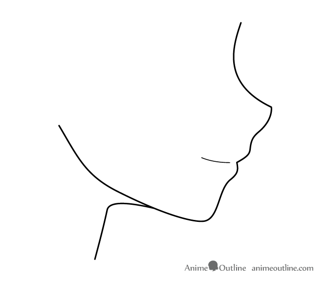 675x577 How To Draw Anime Manga Mouths Side View - Side Face Drawing