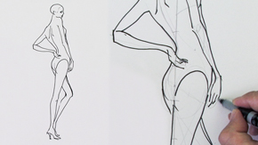 290x163 Fashion Art How To Videos - Side Pose Drawing