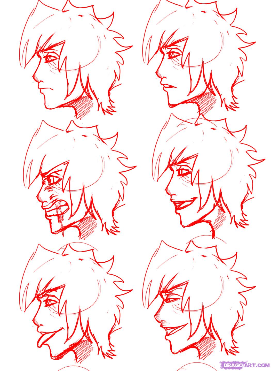 1050x1435 How To Draw Profile Faces And Mouths Side View, Step - Side Profile Face Drawing