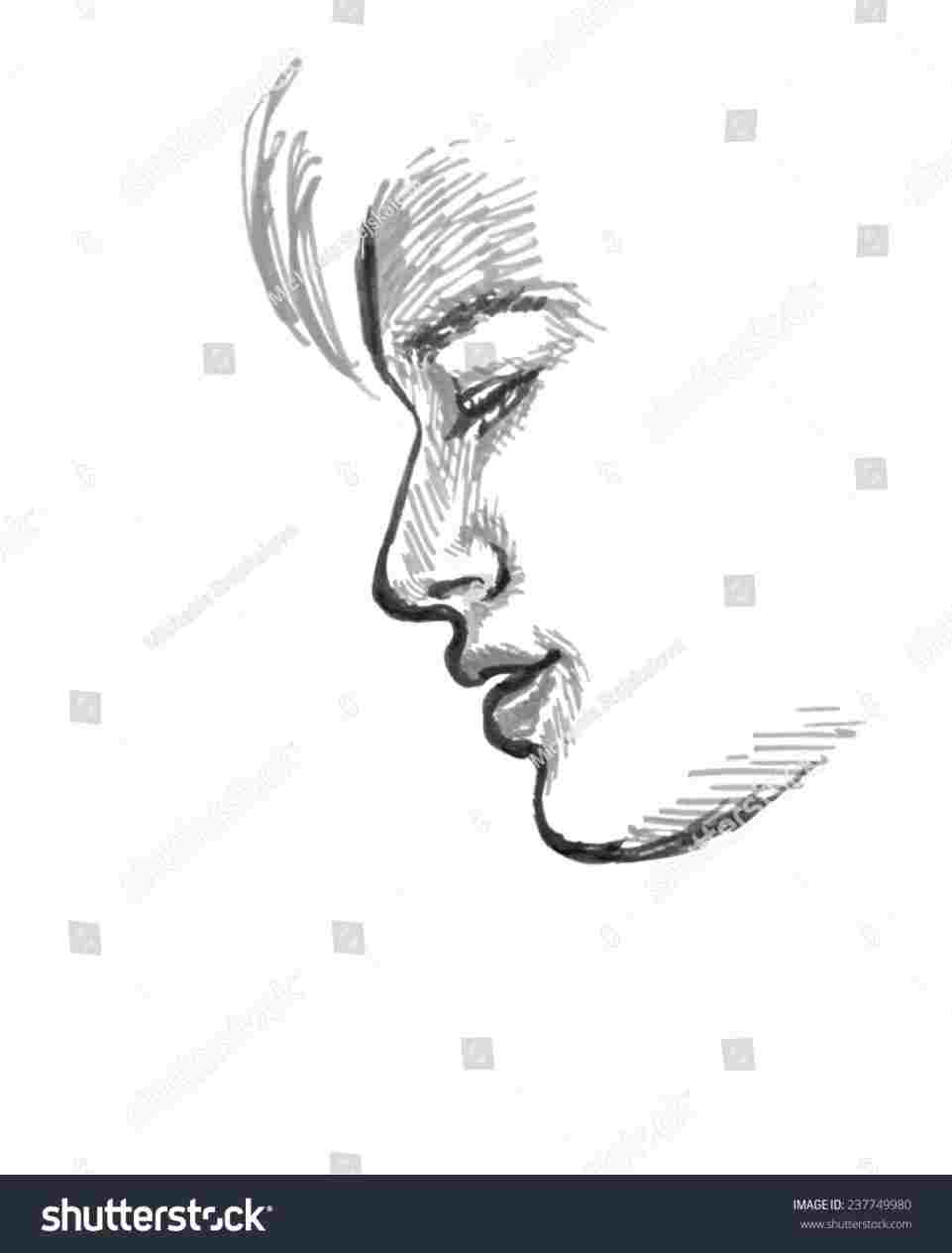 961x1264 Side Profile Face Sketch - Side Profile Face Drawing