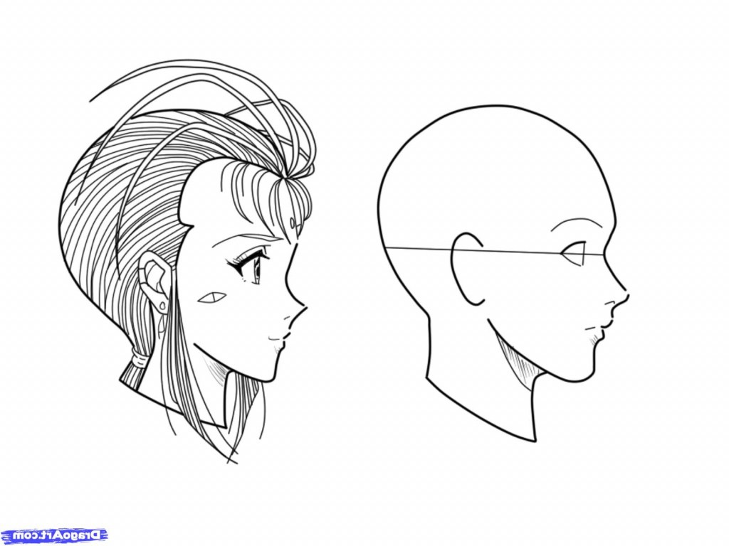 1024x768 Girl Sketch Side Face Side Profile Face Woman Sketch Archives - Side Profile Face Woman Drawing