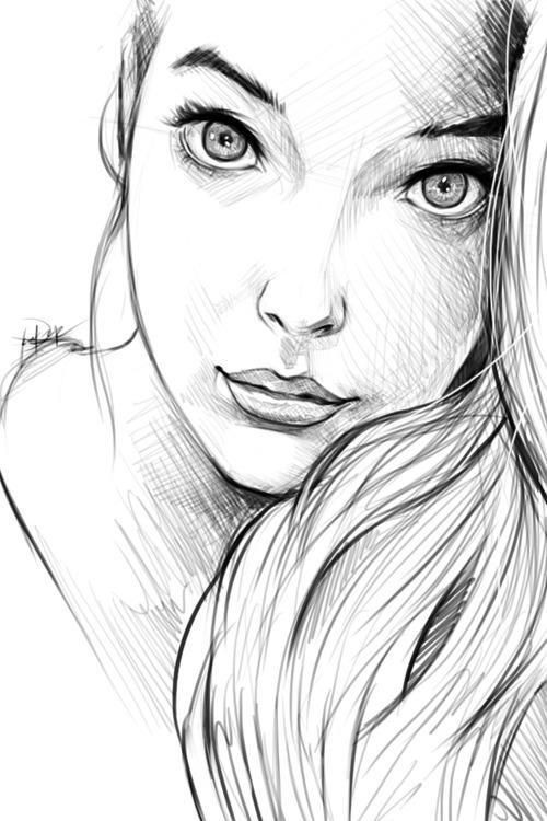 Best Woman Sketch Side Profile Drawing for Beginner