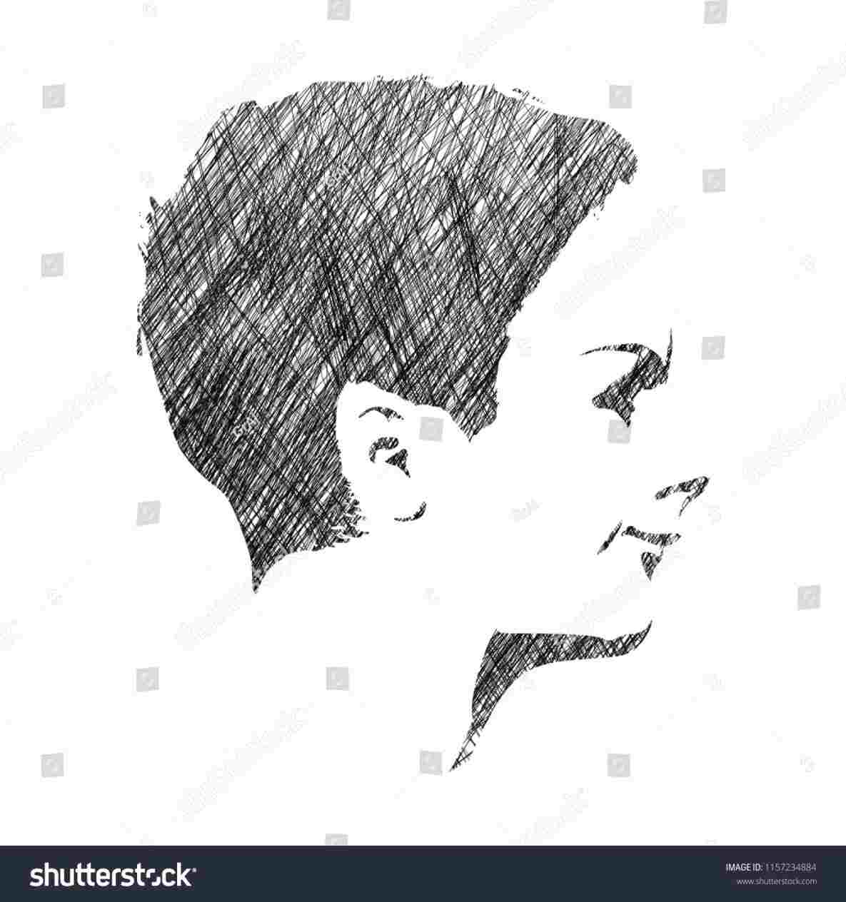 1185x1264 Side View Face Sketch - Side View Face Drawing