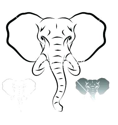 380x400 Elephant Head Drawing Download Side View Stock Illustration - Side View Of Elephant Drawing