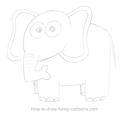 500x463 Elephant Drawing - Side View Of Elephant Drawing