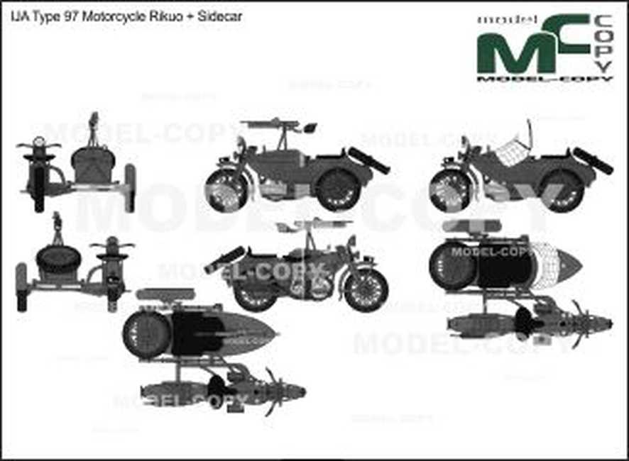 886x650 Ija Type Motorcycle Rikuo + Sidecar - Sidecar Drawing