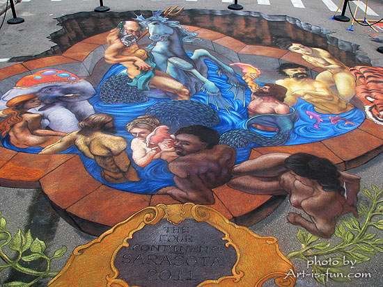 550x413 Sidewalk Chalk Drawings Pavement Art And Anamorphic Street - Sidewalk Drawing