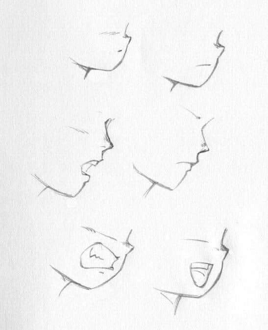 547x673 How To Sideways Mouth Face Drawings Drawings, Mouth Drawing - Sideways Face Drawing