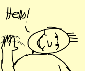 300x250 Man With A Sideways Face Drawing - Sideways Face Drawing