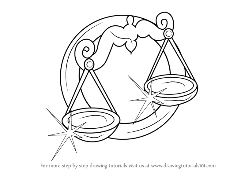 800x566 learn how to draw a libra zodiac sign - Sign Drawing