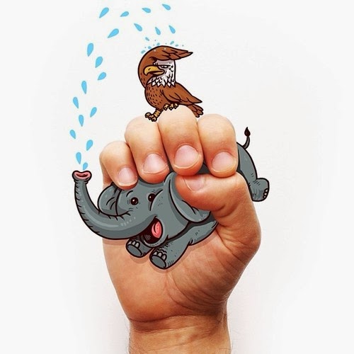 500x500 playful drawings pair animals with sign language alphabet - Sign Language Drawings