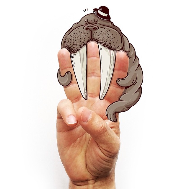 640x640 adorable character drawings for the american sign language alphabet - Sign Language Drawings