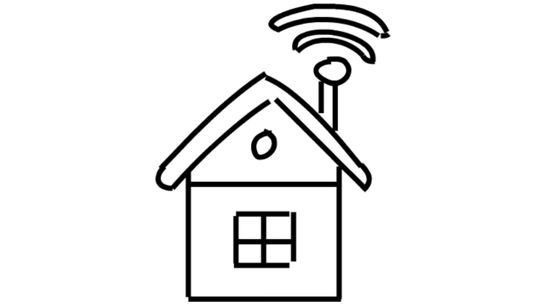 1920x1080 home wifi signal line drawing illustration animation - Signal Drawing