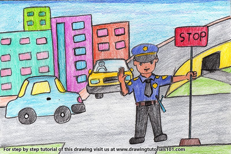 800x532 traffic policeman - Signal Drawing