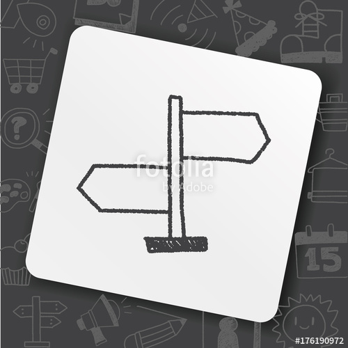500x500 Signpost Doodle Drawing Stock Image And Royalty Free Vector - Signpost Drawing