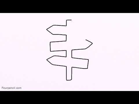 480x360 How To Draw Cartoon Signpost Drawing Step - Signpost Drawing