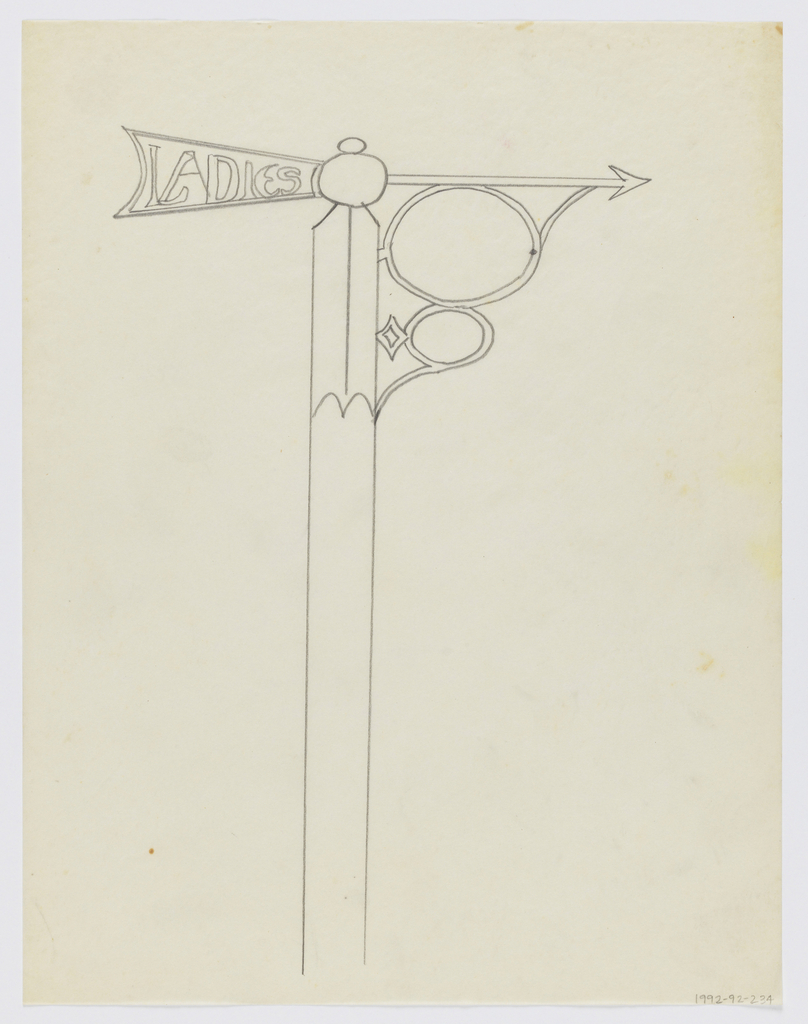808x1024 Drawing, Design For Signpost, After Objects Collection - Signpost Drawing