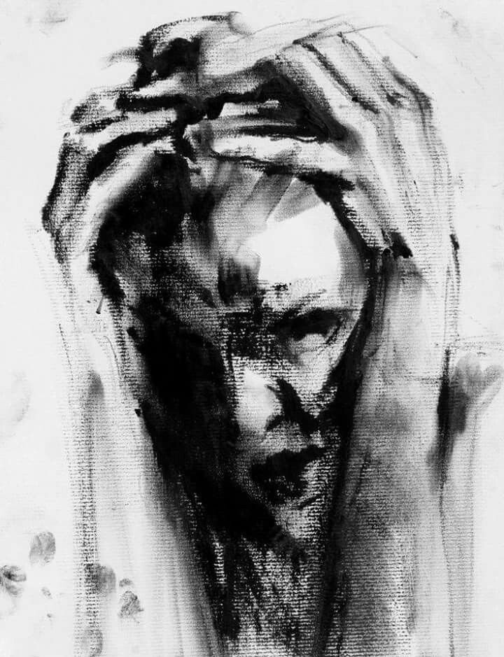 720x939 suffering in silence art in pittura astratta - Silence Drawing