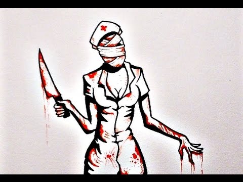 480x360 how to draw silent hill nurse - Silent Hill Drawings