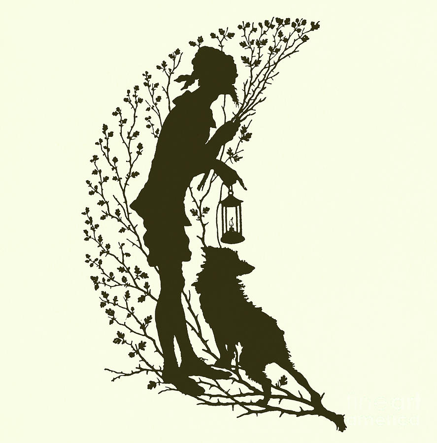 887x900 A Midsummer Night's Dream, Silhouette Drawing - Silhouette Drawing