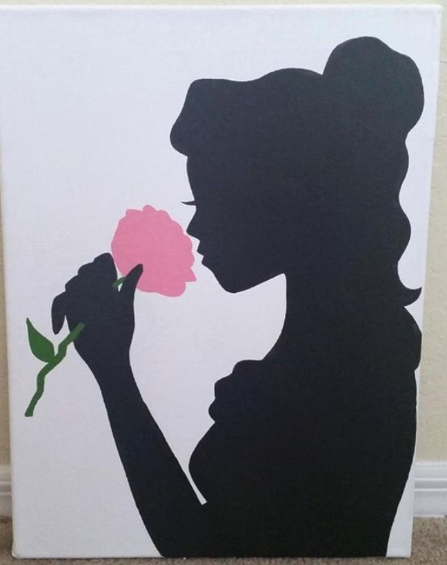 648x820 fun craft ideas fun crafts in disney canvas paintings - Silhouette Drawing Ideas