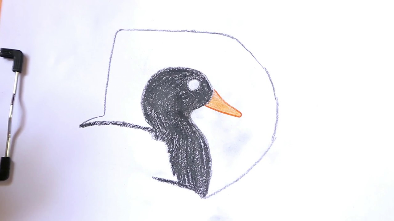 1280x720 Oil Pastel Duck Silhouette Drawing Ideas For Beginners - Silhouette Drawing Ideas