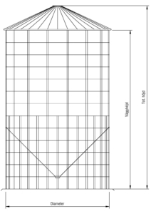 212x300 hopper silo drawing - Silo Drawing