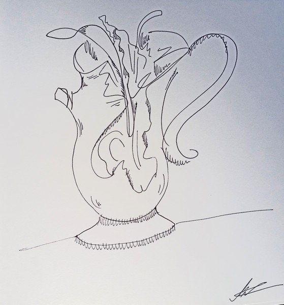 559x600 silver serving drawings m vara michelle vara - Silver Drawings