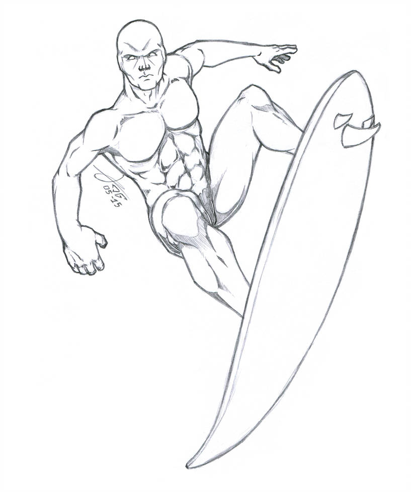 817x979 sketch silver surfer - Silver Surfer Drawing