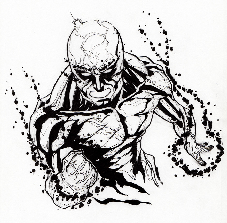 879x864 artstation - Silver Surfer Drawing