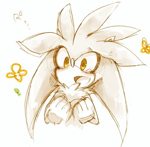 500x492 silver the hedgehog looking cute! sonic silver the hedgehog - Silver The Hedgehog Drawing