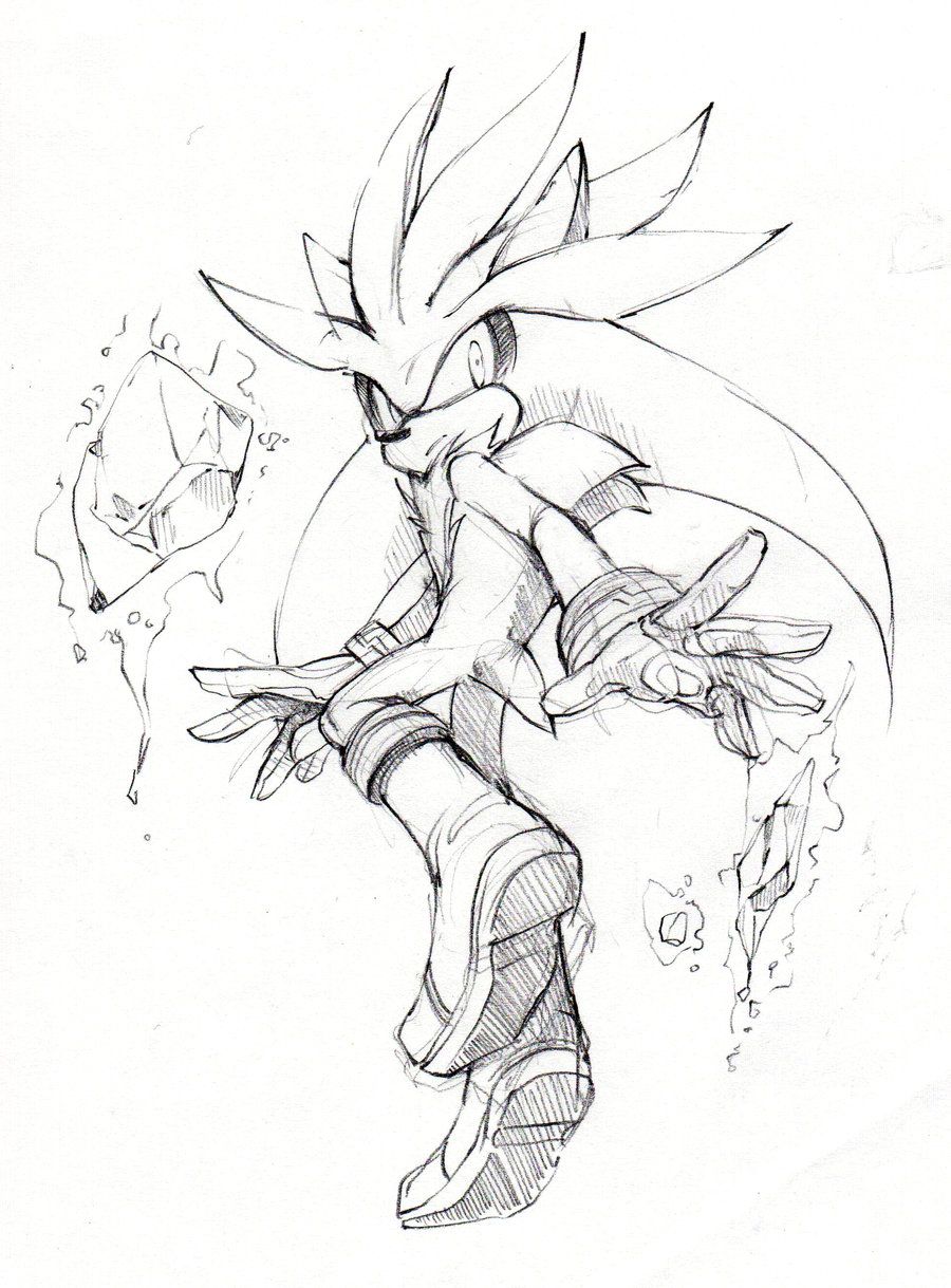 900x1219 Silver - Silver The Hedgehog Drawing