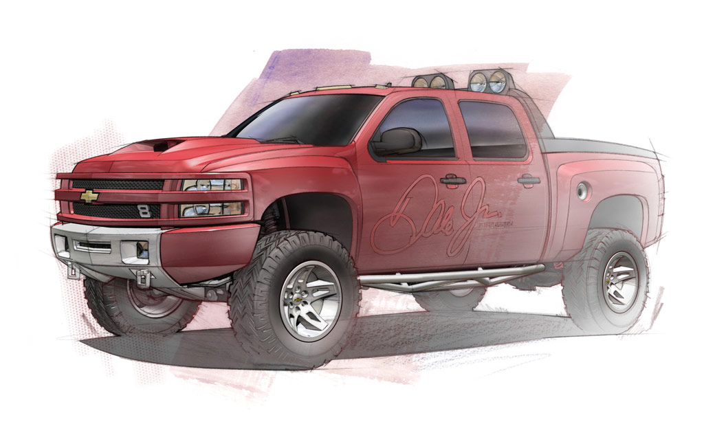 1024x633 Chevrolet Silverado Concept Sketch - Silverado Drawing