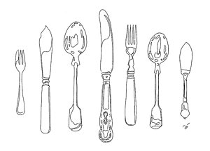 300x215 silverware drawings fine art america - Silverware Drawing