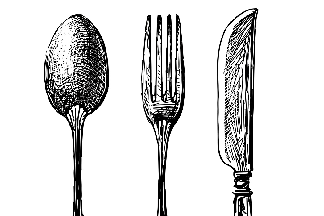 1050x700 which came first, the spoon, fork, or knife jstor daily - Silverware Drawing