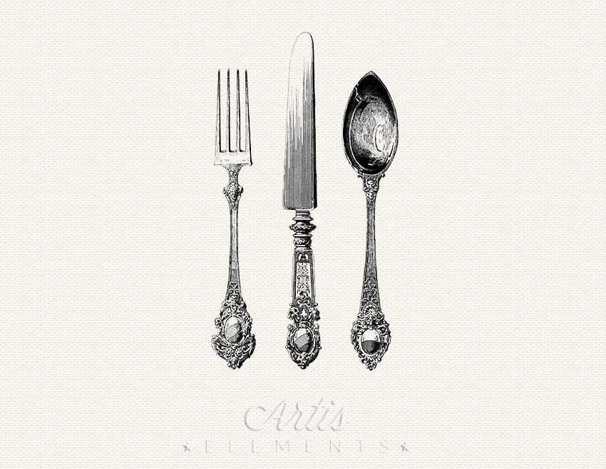 Silverware Drawing at Explore collection of