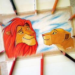 Simba And Nala Drawing at PaintingValley.com | Explore collection of ...