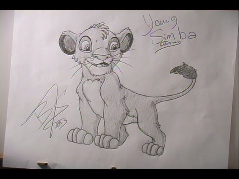480x360 How To Draw Young Simba - Simba Drawing