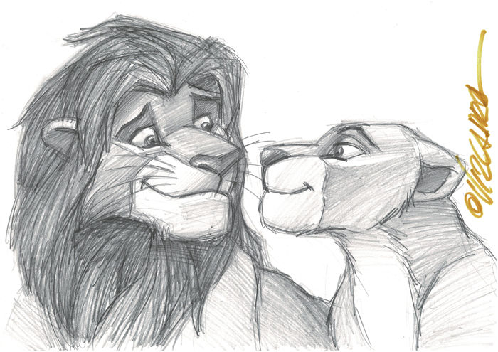 700x495 Simba Nala - Simba Drawing