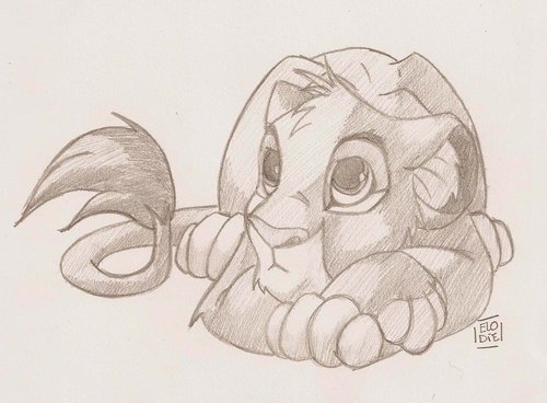 500x368 Simba Drawing Discovered - Simba Drawing