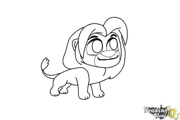 600x400 How To Draw Chibi Simba From The Lion King - Simba Lion King Drawing