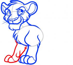 302x268 How To Draw How To Draw Simba From The Lion King - Simba Lion King Drawing