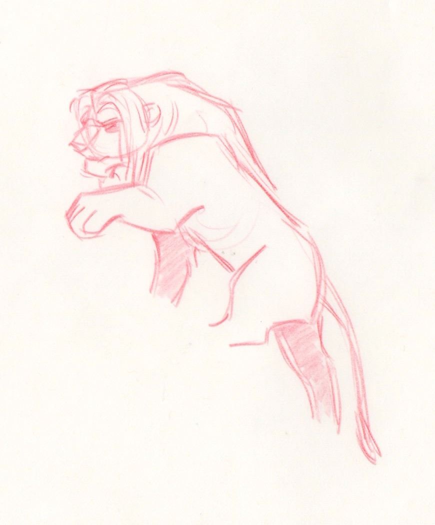 870x1049 Original Production Drawing Of Simba From The Lion King - Simba Lion King Drawing