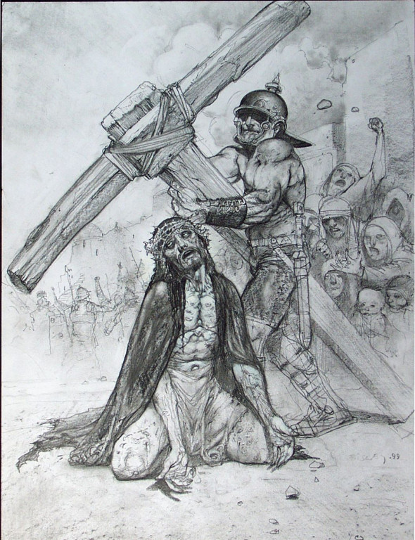 590x768 Simon Bisley Jesus Drawing - Simon Bisley Drawing