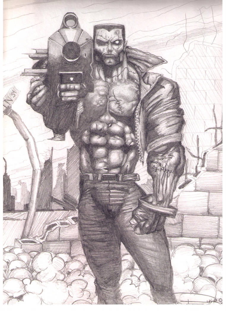 762x1049 Simon Bisley Terminator Homage - Simon Bisley Drawing
