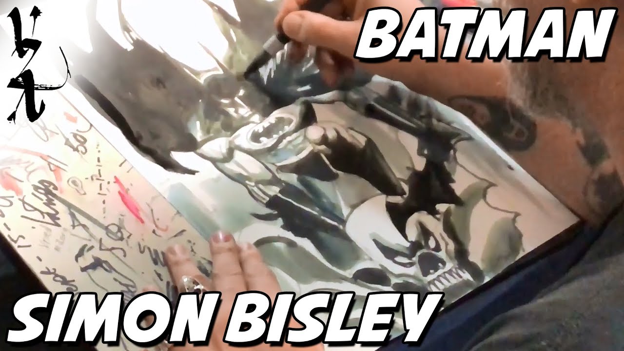 1280x720 Simon Bisley Drawing Batman - Simon Bisley Drawing