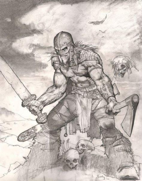474x603 Don't Know The Artist Frazetta In Simon - Simon Bisley Drawing