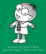 190x224 Simon In The Land Of Chalk Drawings Men's Premium T Shirt - Simon Drawings