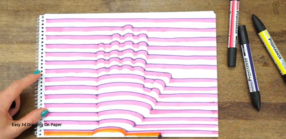 970x473 easy drawing on paper an incredibly simple way to draw your - Simple 3d Drawing